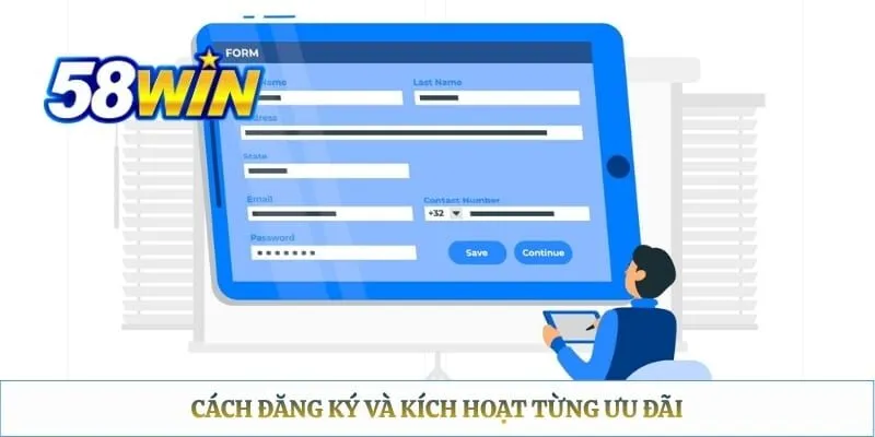 Khuyến Mãi 58WIN – Tổng Hợp Ưu Đãi Và Điều Kiện Thực Nhận Cách đăng ký và kích hoạt từng ưu đãi