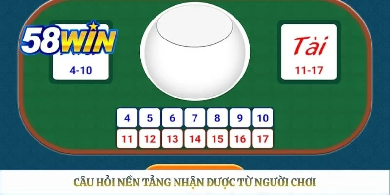 Tài Xỉu Casino 58WIN – Trải Nghiệm Game Xúc Xắc Hấp Dẫn Câu hỏi nền tảng nhận được từ người chơi