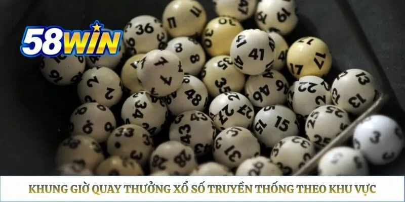 Khung giờ quay thưởng xổ số truyền thống theo khu vực